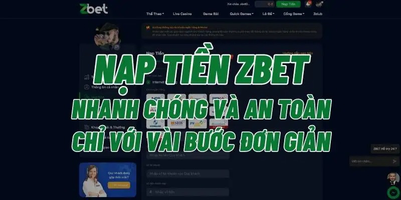 Hướng dẫn nạp rút tiền nhà cái ZBET